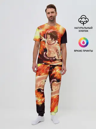 Мужская пижама с брюками / ONE PIECE ASCE HERO