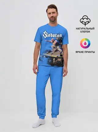 Мужская пижама с брюками / Йоаким Броден на танке Sabaton