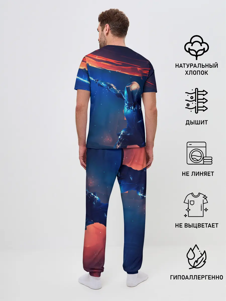 Мужская пижама с брюками / WAFRAME NEON KATANA FIRE