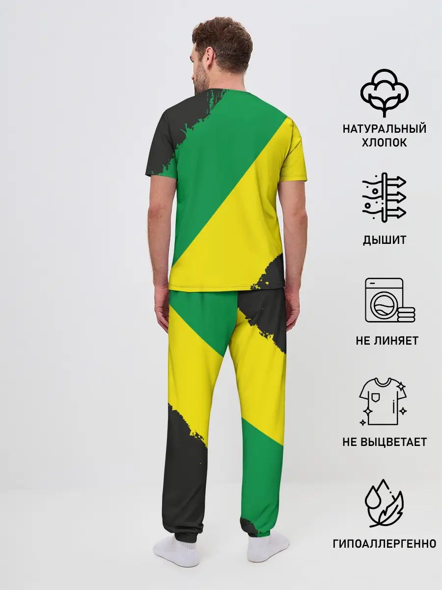 Мужская пижама с брюками / JDM GREEN YELLOW LOGO