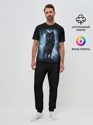 Мужская пижама с брюками / ВОЛК БРОДЯГА