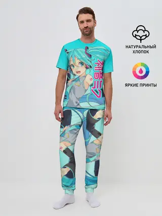 Мужская пижама с брюками / Hatsune Miku / Мику Хацунэ