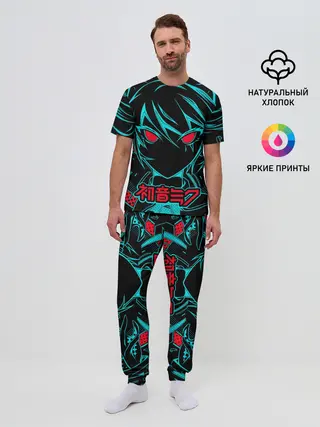 Мужская пижама с брюками / Мику Хацунэ / Hatsune Miku