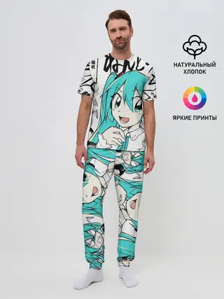 Мужская пижама с брюками / Hatsune Miku