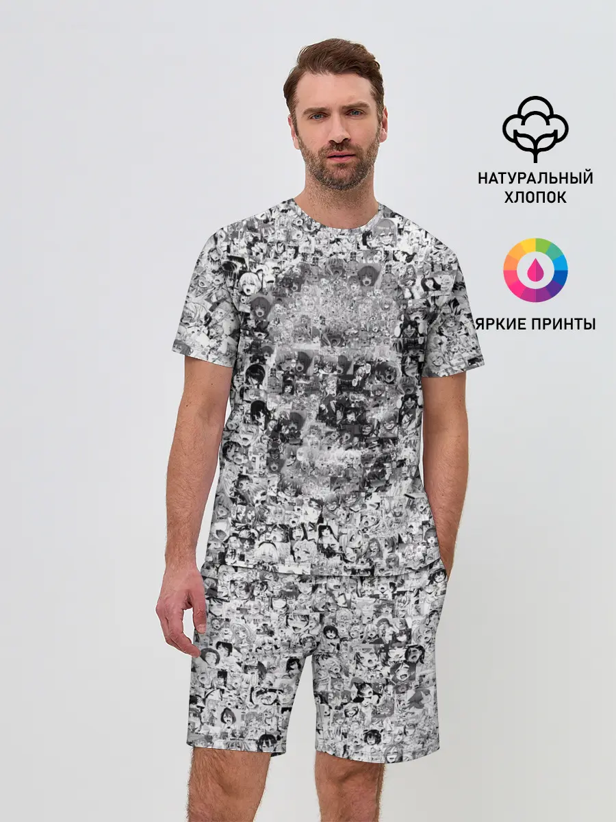 Мужской костюм с шортами / Череп из ахегао