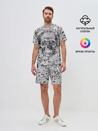 Мужской костюм с шортами / Череп из ахегао