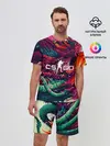 Мужской костюм с шортами / CS GO hyper beast skin