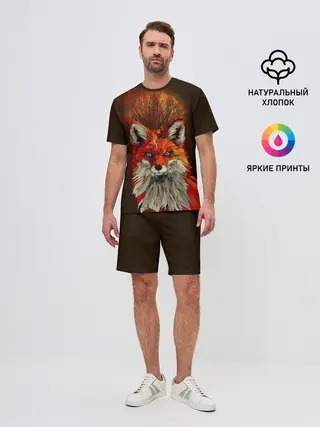 Мужской костюм с шортами / Лисичка и яркая луна