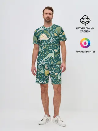 Мужской костюм с шортами / Динозавры