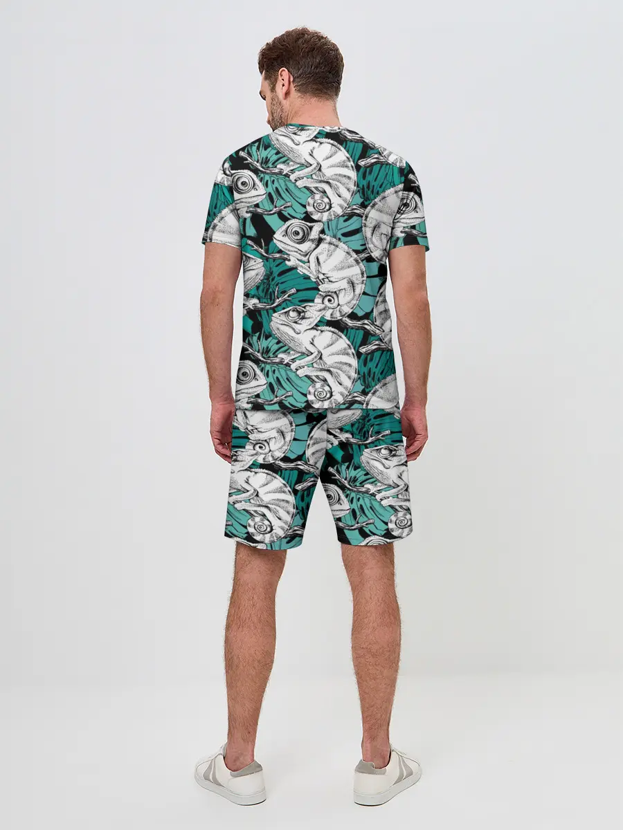 Мужской костюм с шортами / Хамелеоны