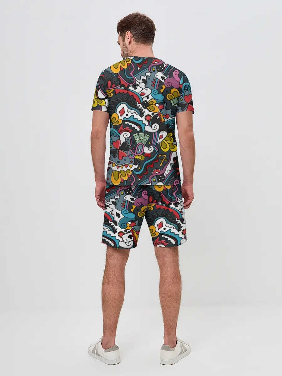 Мужской костюм с шортами / Покерный коллаж