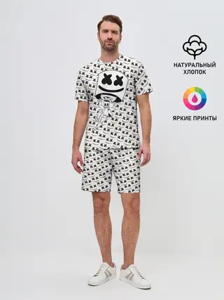 Мужской костюм с шортами / Fortnite Marshmello