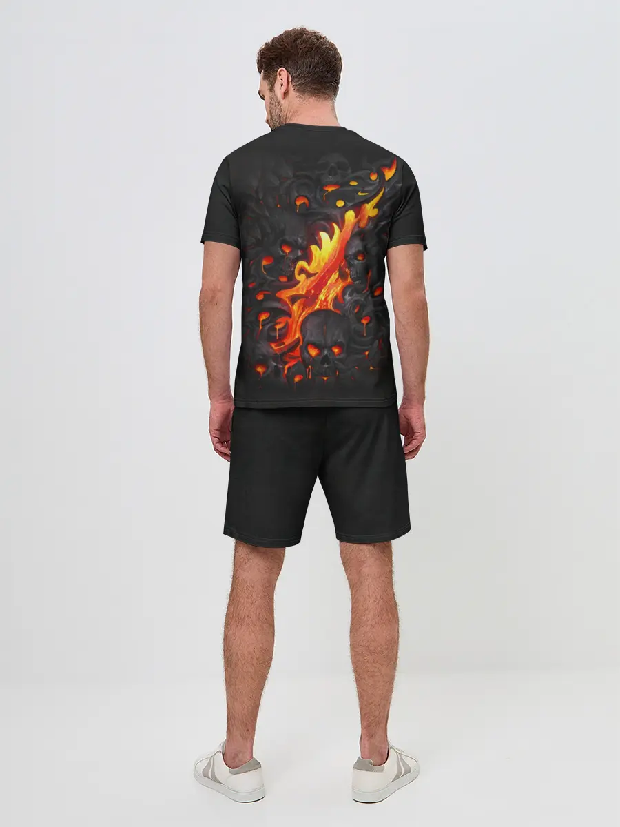 Мужской костюм с шортами / Skull Lava