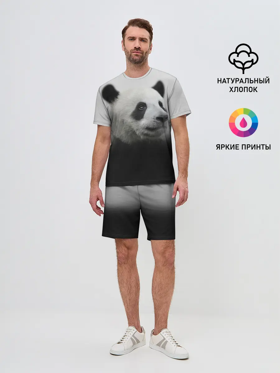 Мужской костюм с шортами / Панда