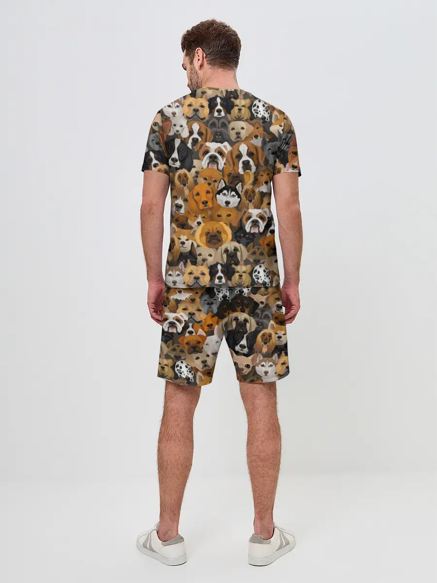Мужской костюм с шортами / Собаки