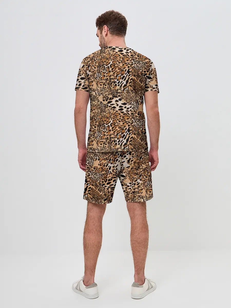 Мужской костюм с шортами / Леопард