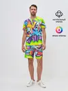 Мужской костюм с шортами / Неоновая кислота