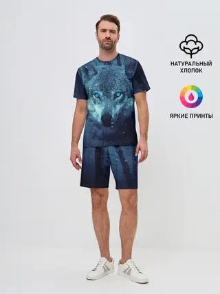 Мужской костюм с шортами / Волк