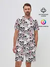 Мужской костюм с шортами / Черепа в цветах