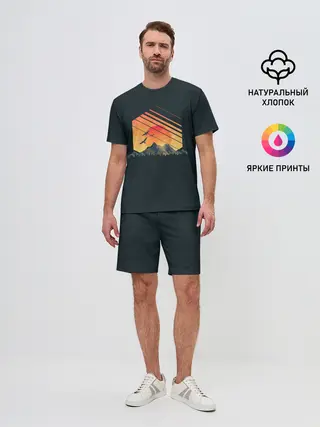 Мужской костюм с шортами / Заход Солнца