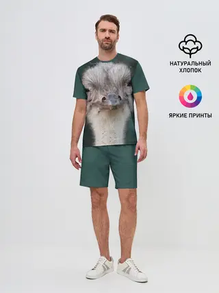 Мужской костюм с шортами / Подозрительный страус