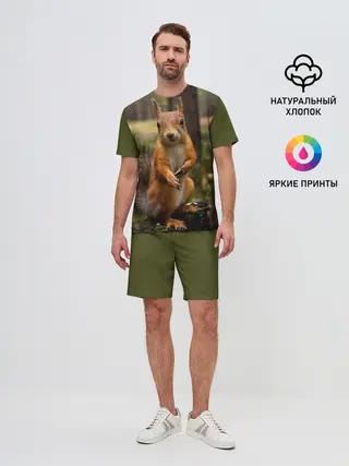 Мужской костюм с шортами / Белочка