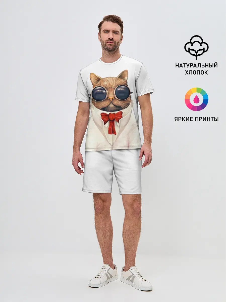 Мужской костюм с шортами / Кот