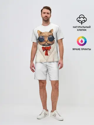 Мужской костюм с шортами / Кот