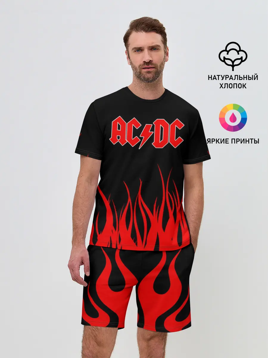 Мужской костюм с шортами / AC DC