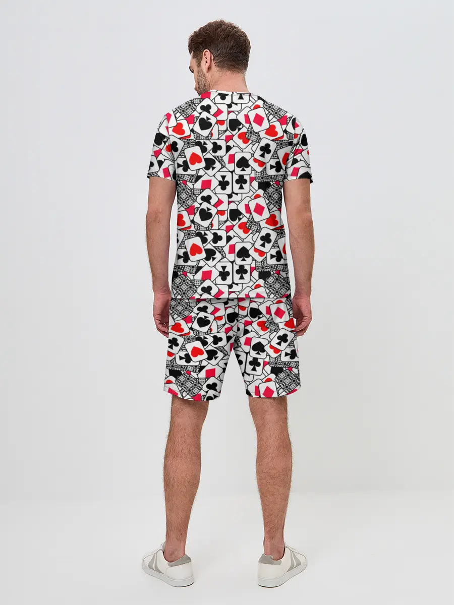Мужской костюм с шортами / Игральные карты