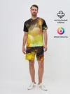 Мужской костюм с шортами / Желтая краска