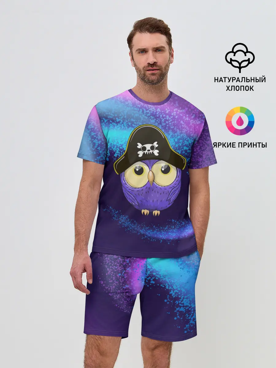 Мужской костюм с шортами / Сова пират