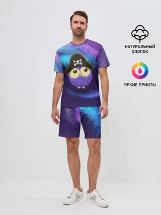 Мужской костюм с шортами / Сова пират