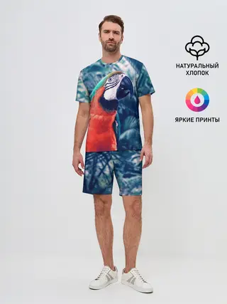 Мужской костюм с шортами / Попугай