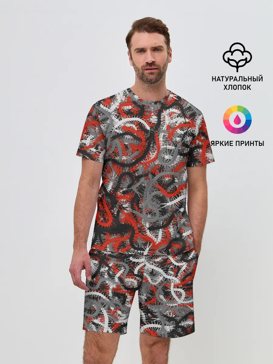 Мужской костюм с шортами / Сколопендры