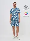 Мужской костюм с шортами / Морские волны