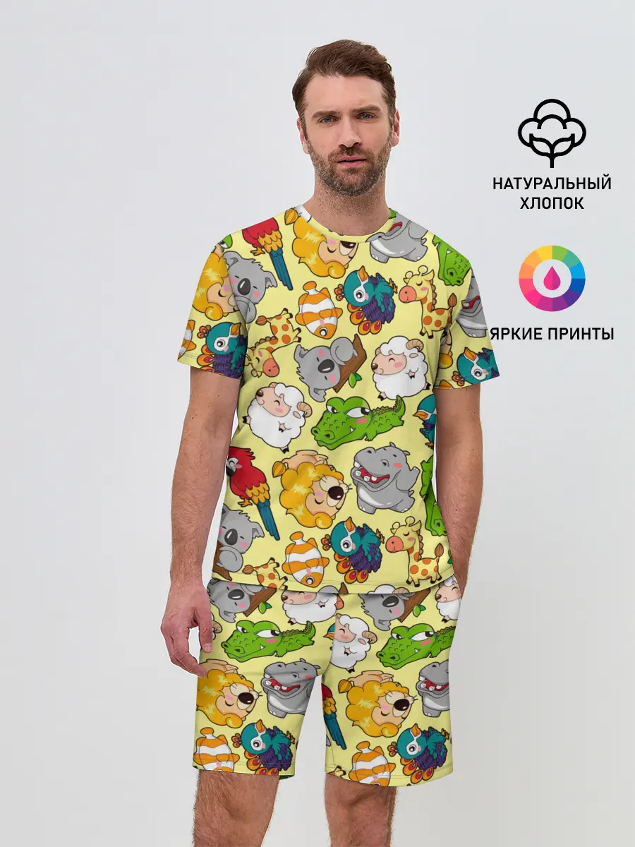 Мужской костюм с шортами / Зоопарк