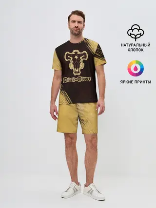 Мужской костюм с шортами / Черный Клевер