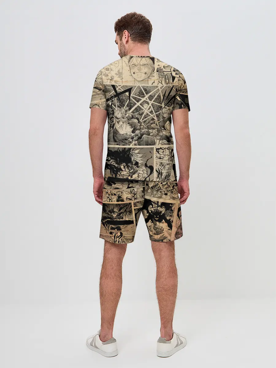 Мужской костюм с шортами / Черный Клевер