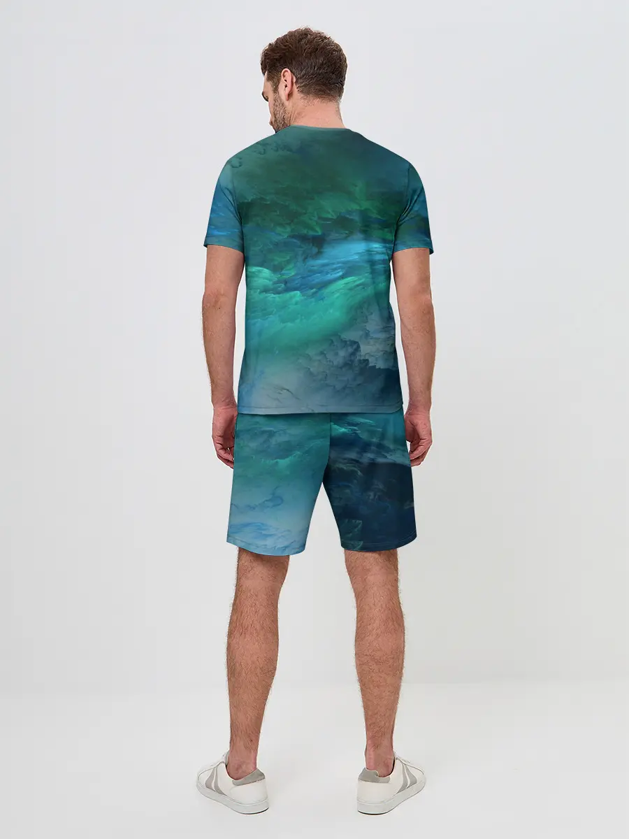 Мужской костюм с шортами / Изумрудные Облака