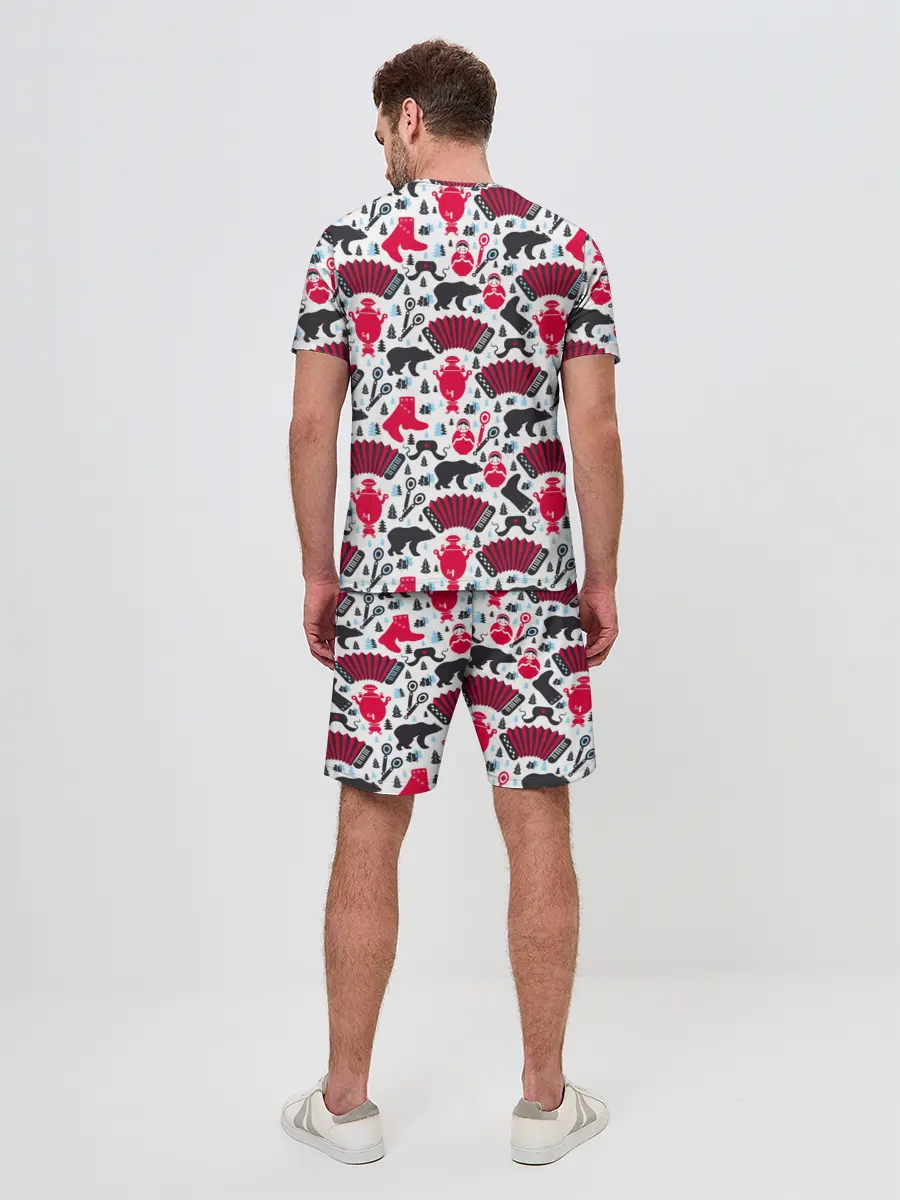 Мужской костюм с шортами / Русский орнамент