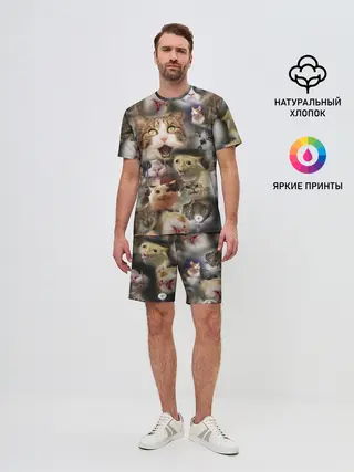 Мужской костюм с шортами / Те самые коты