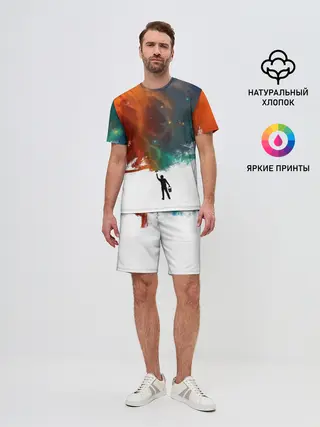 Мужской костюм с шортами / Красим космос
