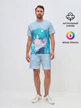 Мужской костюм с шортами / Мику