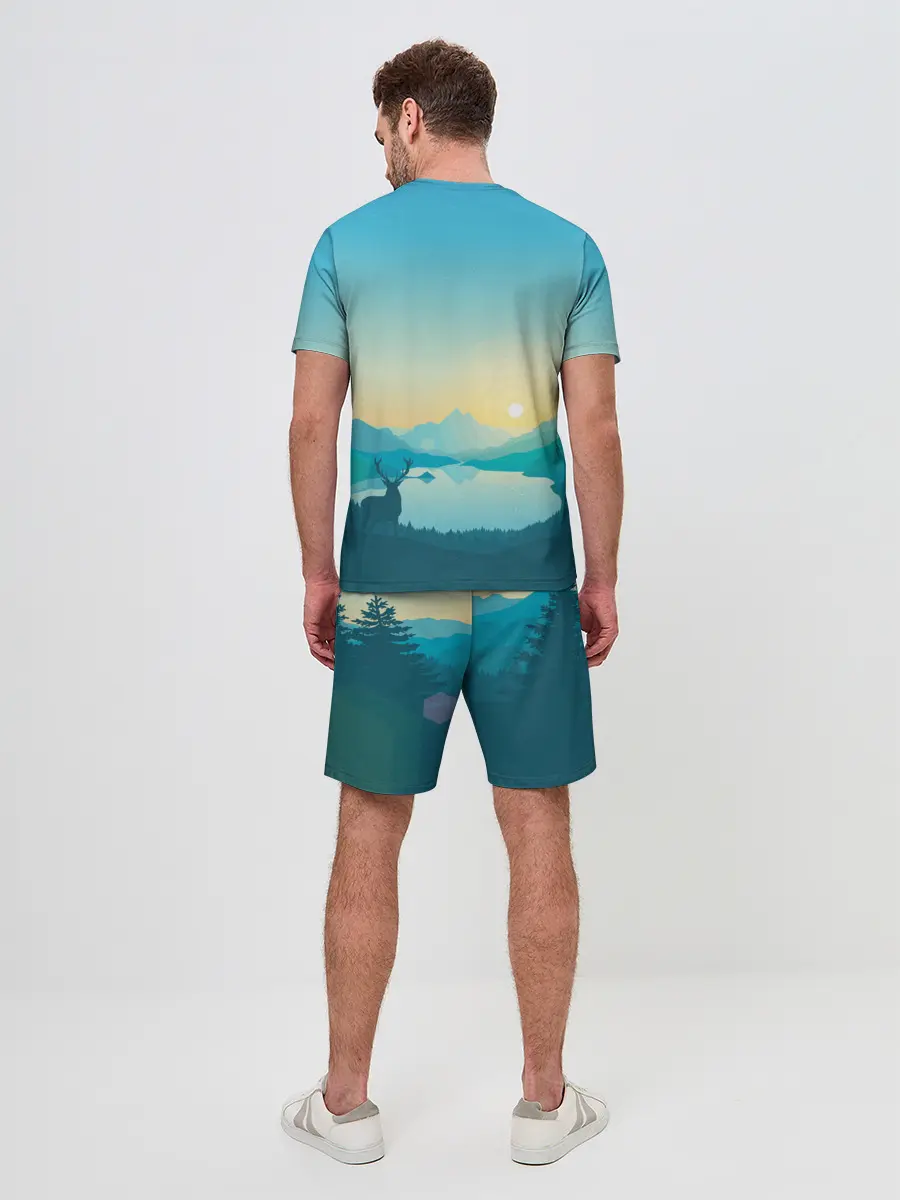 Мужской костюм с шортами / Векторная природа