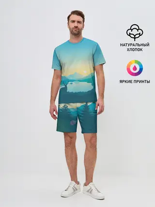 Мужской костюм с шортами / Векторная природа