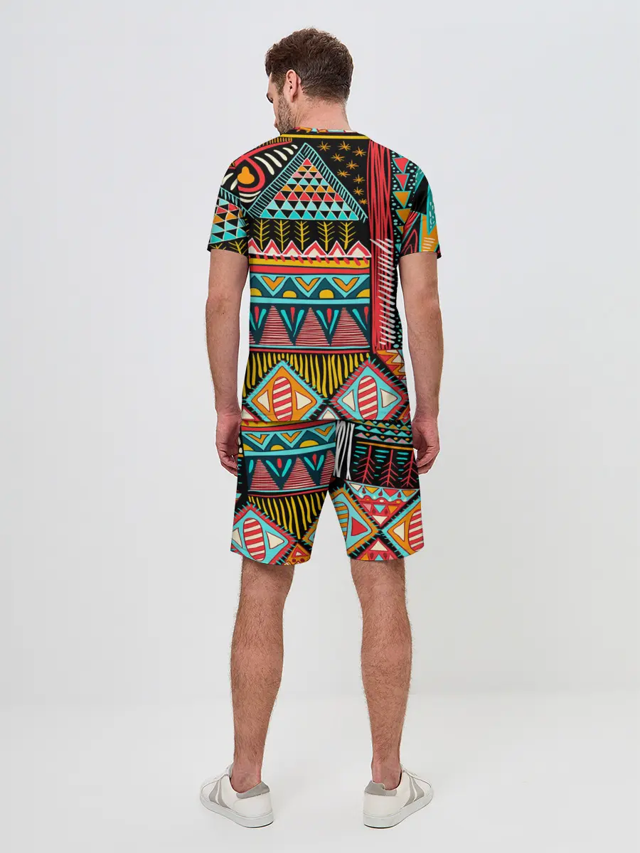 Мужской костюм с шортами / Африканский стиль