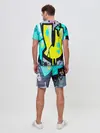 Мужской костюм с шортами / Кислотный арт