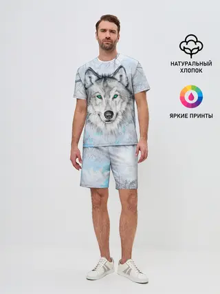 Мужской костюм с шортами / Волк