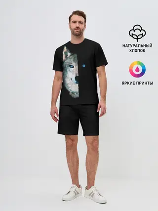 Мужской костюм с шортами / Волк